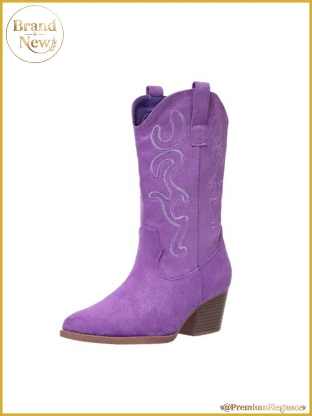 Women's Western Mid Calf Embroidered Cowboy Boots for Concerts Nights Out